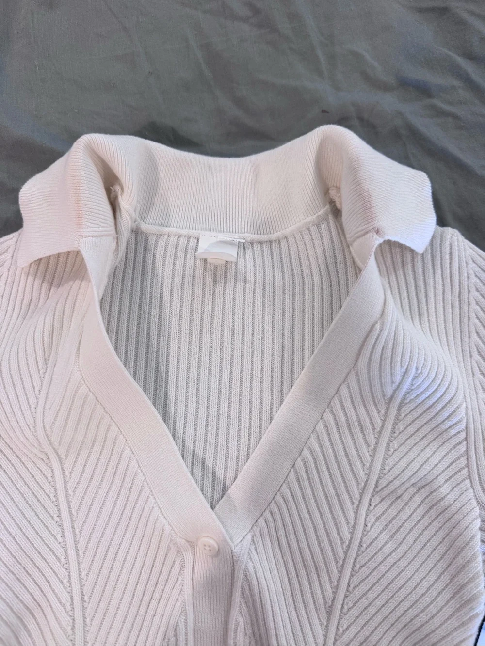 ALO Yoga White / Cream Ribbed Polo Tunic Dress Very Flattering Size Small